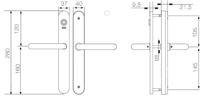SALTO E2010U00IM48 Comfort Ibutton RW Handleset Refurbished - Image 2