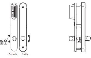 SALTO E5C29072IM48 Compact Smart RW Furniture Thumbturns Only SS Refurbished - Image 3