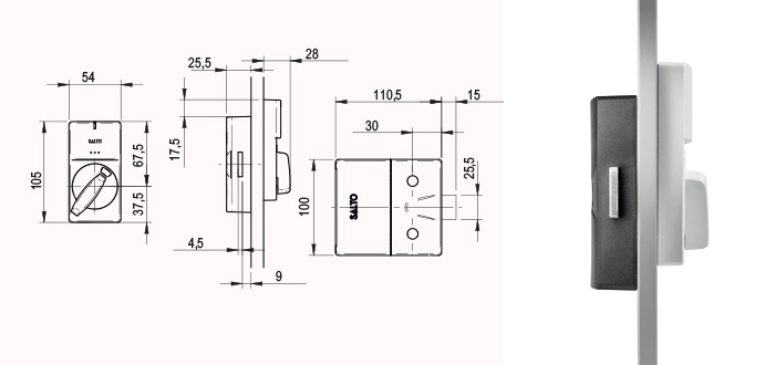 SALTO LM050A20 XS4 Locker Lock Proximity Mifare BLE - Image 3