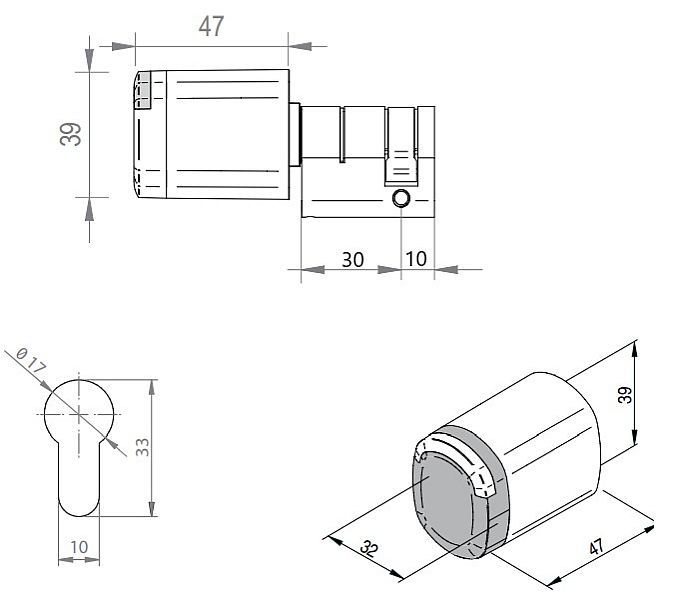 SALTO NBE1130N00CSWD Neo Proximity BLE Euro Single Cylinder 30mm Ip55 - Image 2