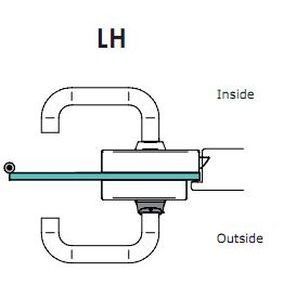 XS4 DIN Glass Door Lock Mechanism LH SS - Image 3